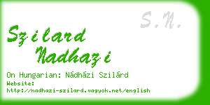 szilard nadhazi business card