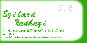 szilard nadhazi business card